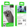Προστασία Κάμερας Hoco 3D Metal V14 για Apple iPhone 15 Pro / 15 Pro Max Space Grey - Image 3