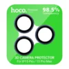 Προστασία Κάμερας Hoco 3D Metal V14 για Apple iPhone 15 Pro / 15 Pro Max Space Grey - Image 2
