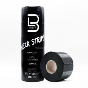 L3VEL3 5 ROLLS (100EACH) NECK PAPER BLACK
