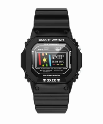 Maxcom Smartwatch FitGo FW22 Classic IP68 Μαύρο Silicon Band