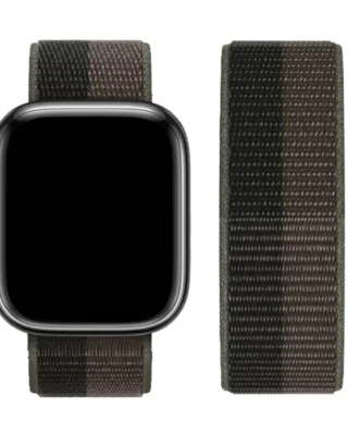 Watchband Hoco WA02 38/40/41mm από Nylon για Apple Watch series 1/2/3/4/5/6/7/8/SE Storm Black with Grey