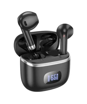 Wireless Headset Hoco EQ1 Music Guide TWS V5.3 με Πλήκτρο Ελέγχου Συμβατό με Siri και LED Ένδειξη Μαύρο