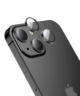 Προστασία Κάμερας Hoco 3D Metal V12 Plus για Apple iPhone 15 / iPhone 15 Plus Μαύρο