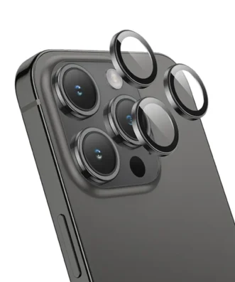Προστασία Κάμερας Hoco 3D Metal V14 για Apple iPhone 15 Pro / 15 Pro Max Space Grey