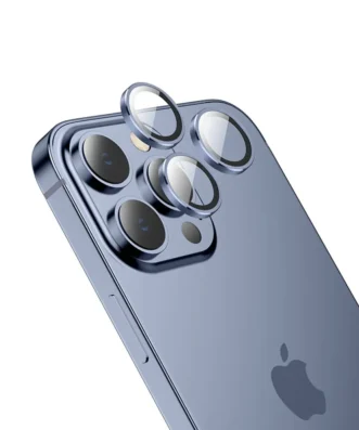 Προστασία Κάμερας Hoco 3D Metal V12 Plus για Apple iPhone 15 Pro/15 Pro Max Σκούρο Μπλε
