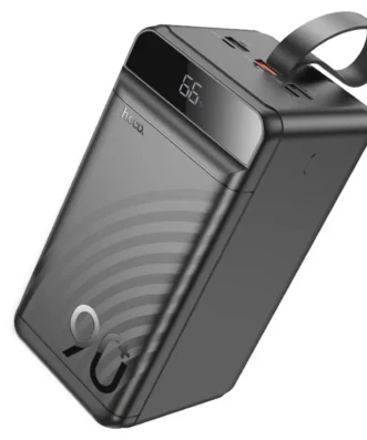 Power Bank Hoco J123D Element 90000mAh με Φακό PD3.0, PD20W, QC3.0, QC2.0 με 3xUSB-A και USB-C Μαύρο