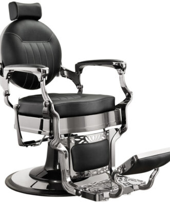 BARBER CHAIR BENZ BLACK-SILVER