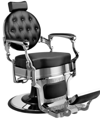 BARBER CHAIR SILVER BLACK