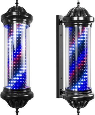 BARBER POLE ROTATING LIGHT LED