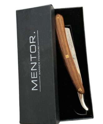 MENTOR barber premium φαλτσέτα (καφέ)