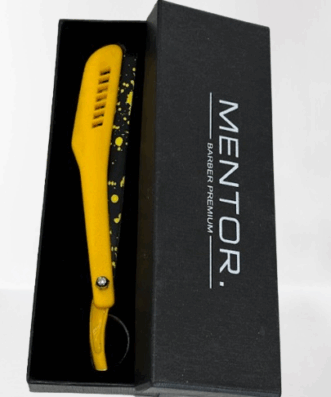 MENTOR barber premium φαλτσέτα (κίτρινη)