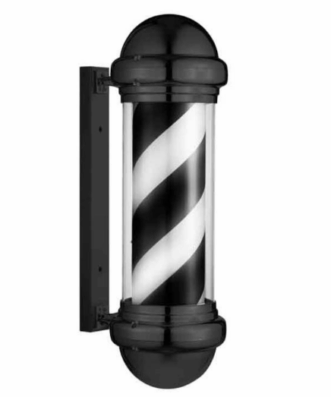Barber pole black & white